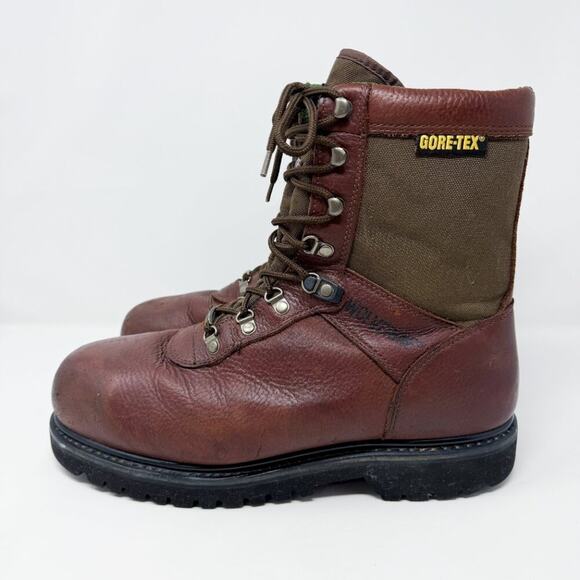 Wolverine Brown Leather Steel Toe Gore-Tex Work Boots Men's Size 11.5W Lace Up - Picture 3 of 12